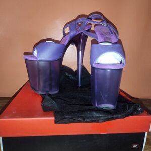 Pleaser Purple Platform Stiletto Sandals